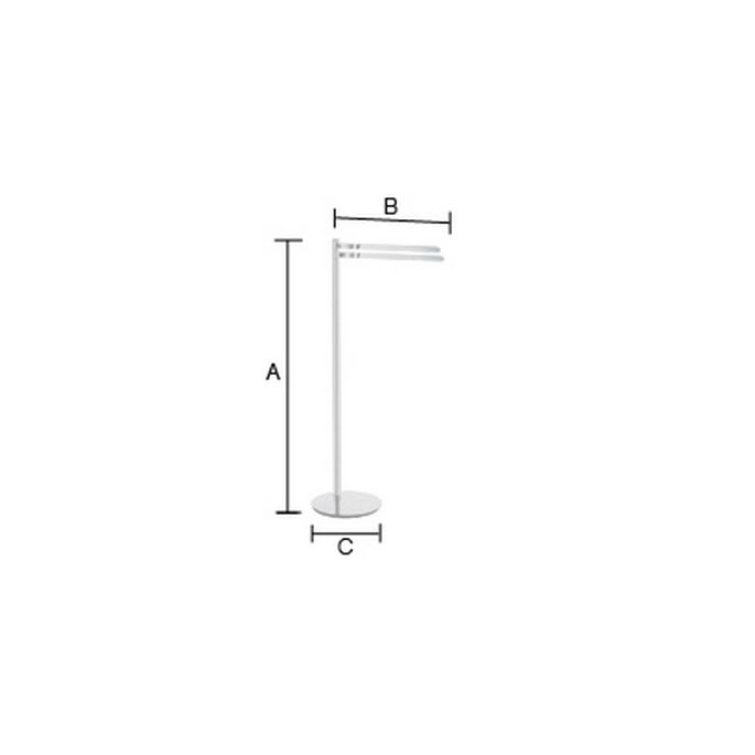 Smedbo Outline FK325 vrijstaande draaibare handdoekhouder 35.5cm chroom