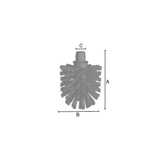 Smedbo XTRA H235S losse borstelkop TPR zwart