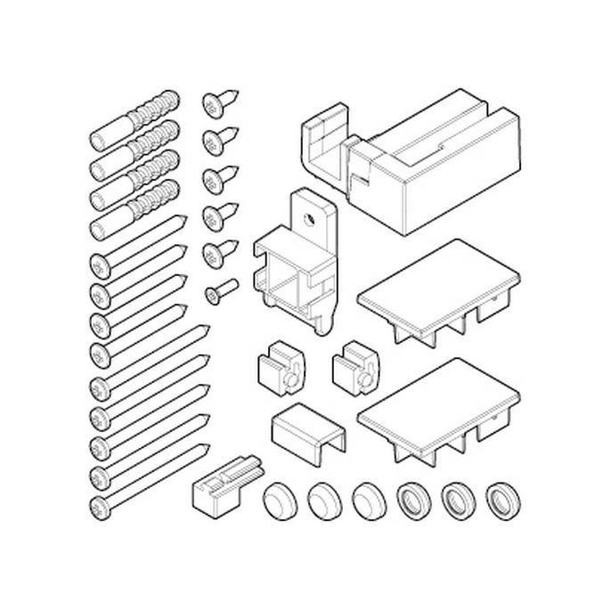 Novellini R01BE2PD2-D montageset wit 030/ chroom