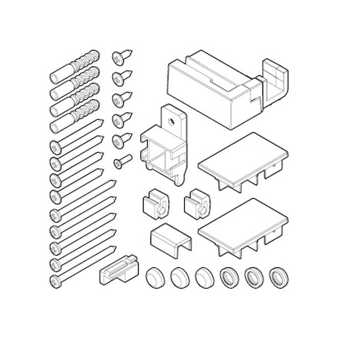 Novellini R01BE2PS2-D montageset wit 030/ chroom