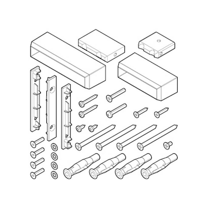 Novellini R801KUFRMO-H montageset frame zwart