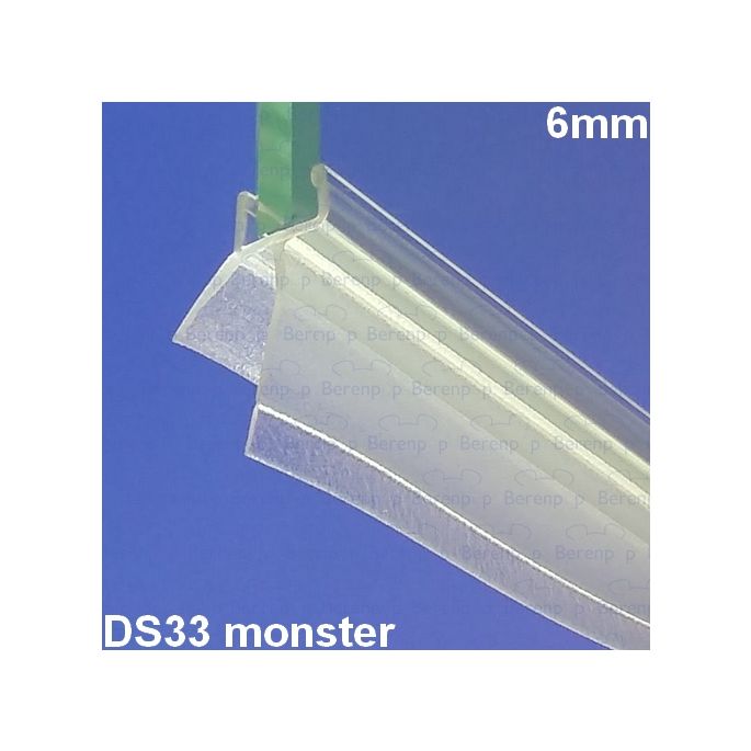 San4U ProfileDay Probe Stück Duschgummi Typ DS33 - 2cm Länge und geeignet für Glasdicke 6mm - 2 Klappen