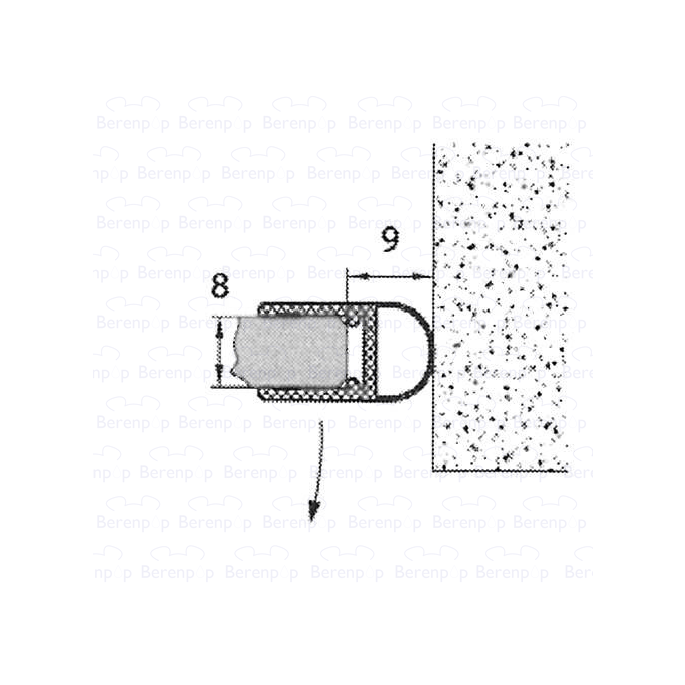 Sealskin Optix 600 - 700 TSS007 afdichtprofiel 201cm transparant, 8mm *niet meer leverbaar*