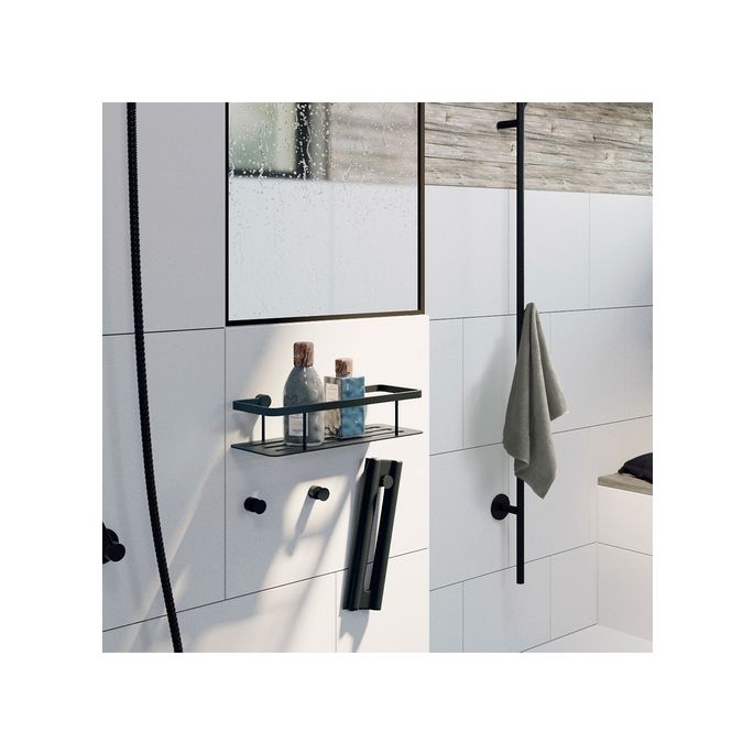 Smedbo Sideline DB2145 shower squeegee with easy-grip handle black