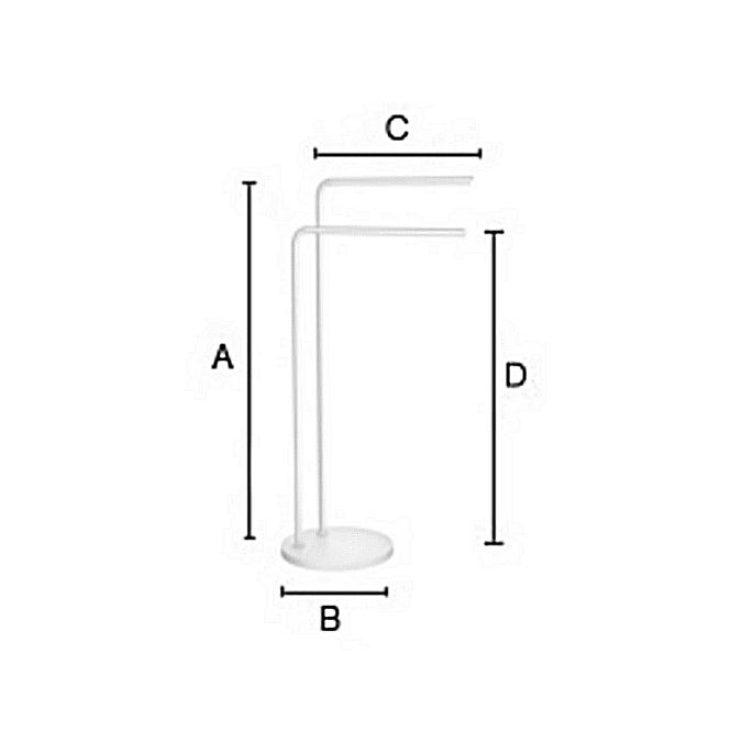 Smedbo Beslagsboden BX1231 vrijstaande dubbele handdoekhouder 40cm mat wit