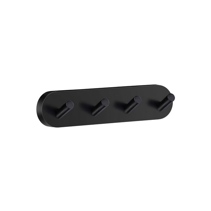Smedbo Home HB359 hakenrek met 4 haken zwart