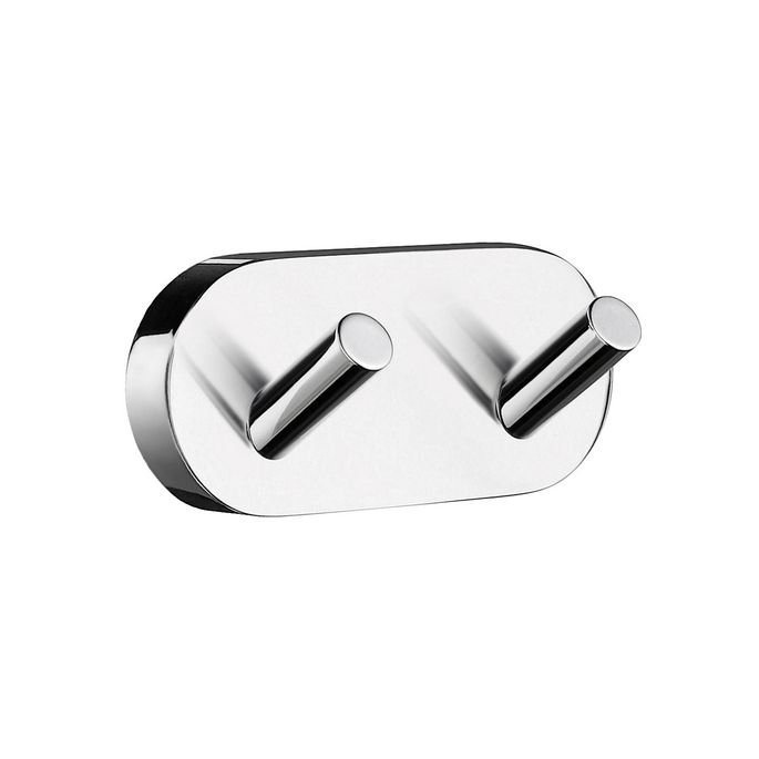 Smedbo Home HK356 dubbele handdoekhaak chroom