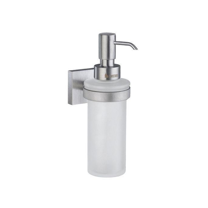 Smedbo House RS369 holder with glass soap dispenser matt chrome