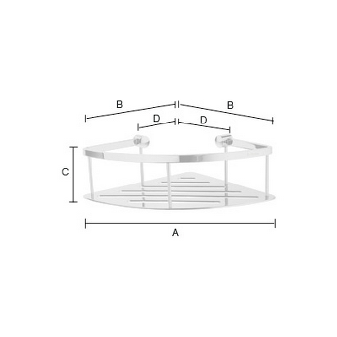 Smedbo Sideline DK3031 hoekdraadkorf 20 cm chroom