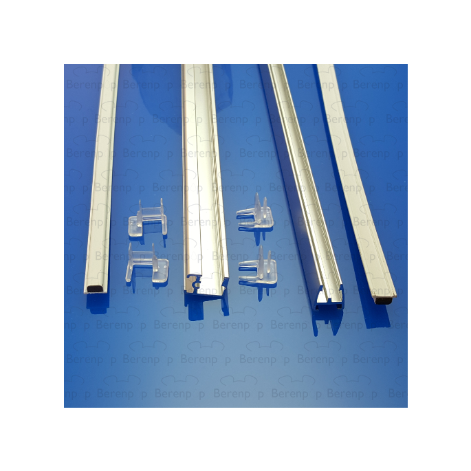 Koralle Vision-B S8L43342 ( L43342 ) ( 2537823 ) aluminium magneetstrips (excl. kunststof strips) voor draaideur in combinatie met vaste wand *niet meer leverbaar*