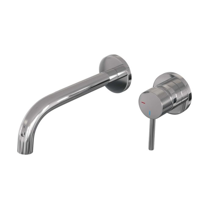 Brauer Carving 5-CE-004-B6-65 inbouw wastafelmengkraan met gebogen uitloop en rozetten model A1 chroom