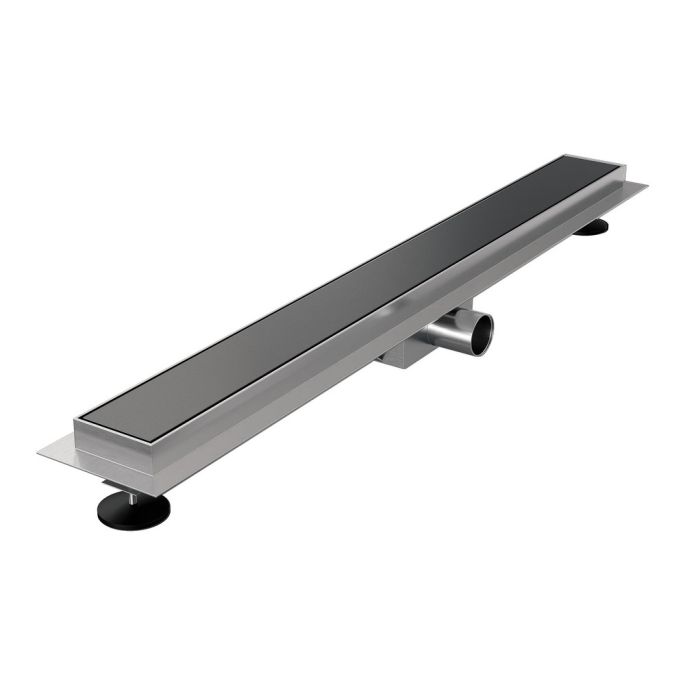 Brauer DR-MRF70GM douchegoot met multifunctioneel rooster en flens 7 x 70cm gunmetal geborsteld PVD
