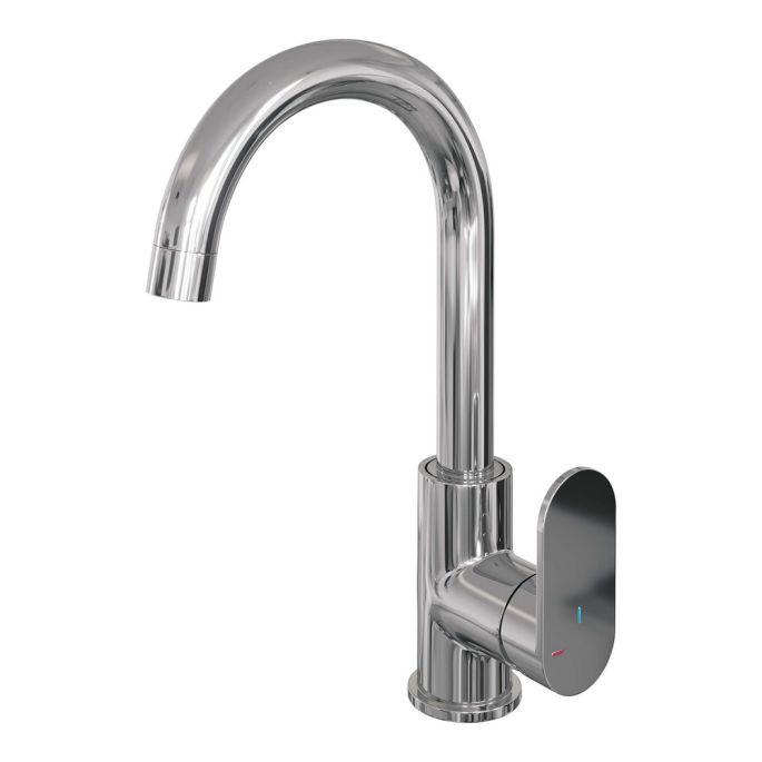 Brauer Edition 5-CE-003-R1 high body basin mixer with swivel round spout model C chrome