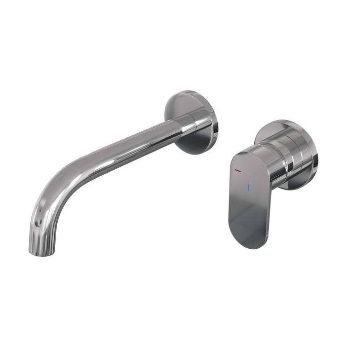 Brauer Edition 5-CE-004-B3-65 inbouw wastafelmengkraan met gebogen uitloop en rozetten model C1 chroom