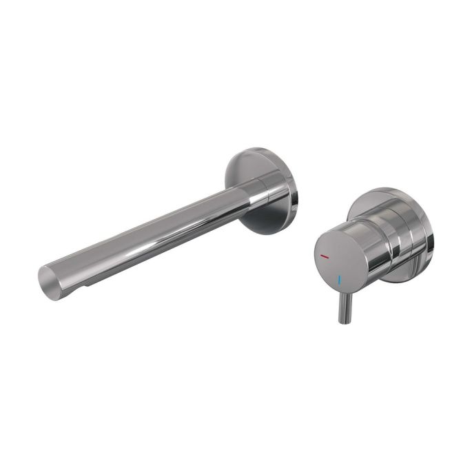 Brauer Edition 5-CE-004-S5-65 inbouw wastafelmengkraan met rechte uitloop en rozetten model B1 chroom