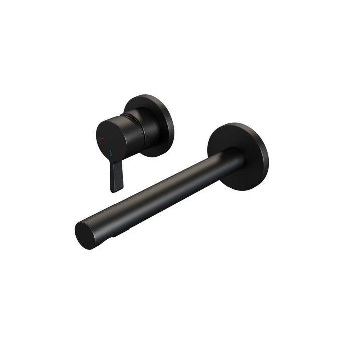 Brauer Edition 5-S-083-S1-65 inbouw wastafelmengkraan met rechte uitloop en rozetten model E2 mat zwart