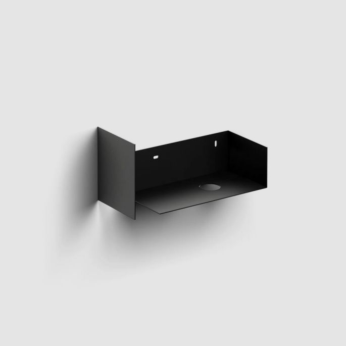 Clou Flush CL073603021 open cabinet with towel holder for Flush 3 fountain right, black powder-coated stainless steel