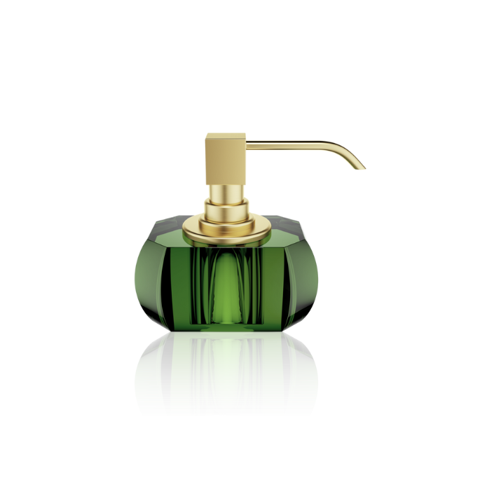 Decor Walther Kristall 0933496 KR SSP zeepdispenser Crystal groen glas - mat goud