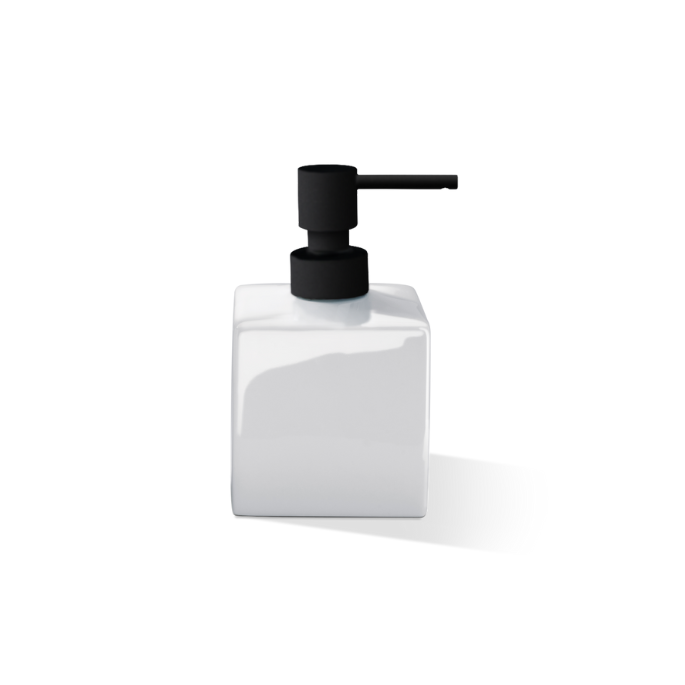 Decor Walther Porcelain 0843953 DW 525 zeepdispenser staand porselein wit/ mat zwart