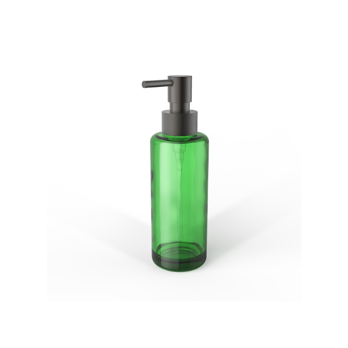 Decor Walther Porter 0863266 TT PORTER zeepdispenser groen glas mat donker metaal