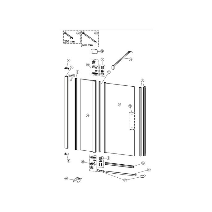 Huppe 501 Design pure - Design elegance, 025347 door bearing