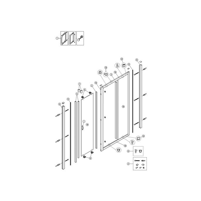 Huppe Alpha 2 - Classics 2 - X1 Flex, 042622 set wieltjes, boven/onder, 4 stuks