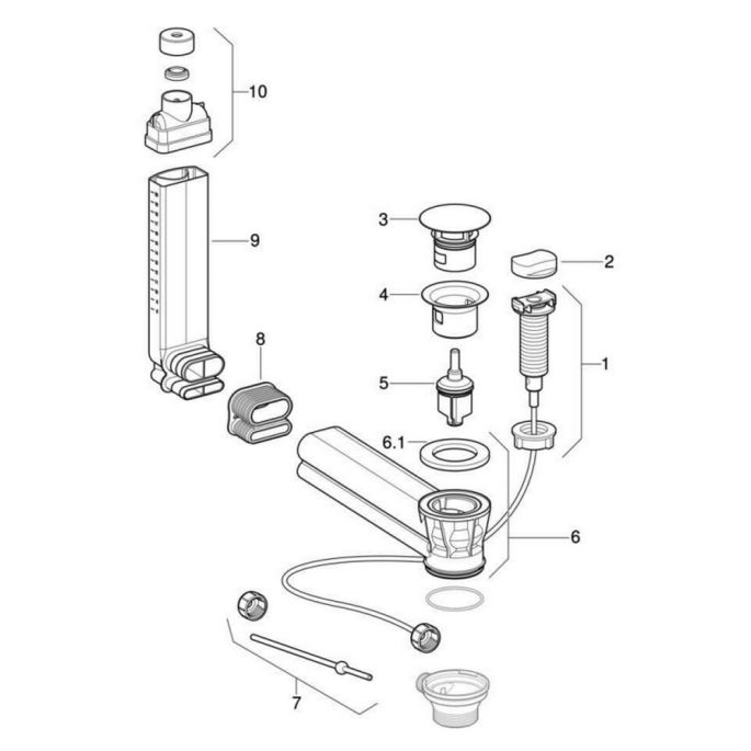 Geberit 241.993.21.1 ventielafdekking Clou chroom