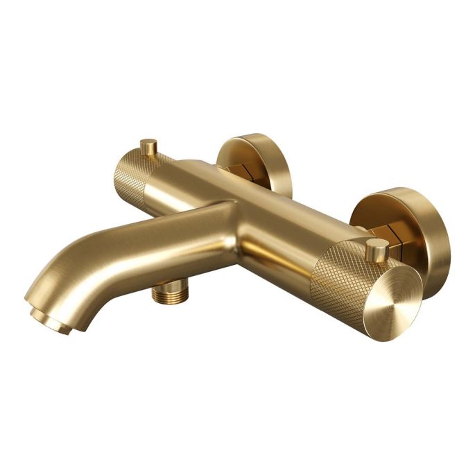 Brauer Carving 5-GG-085-1 body bath shower thermostatic mixer SET 01 gold brushed PVD