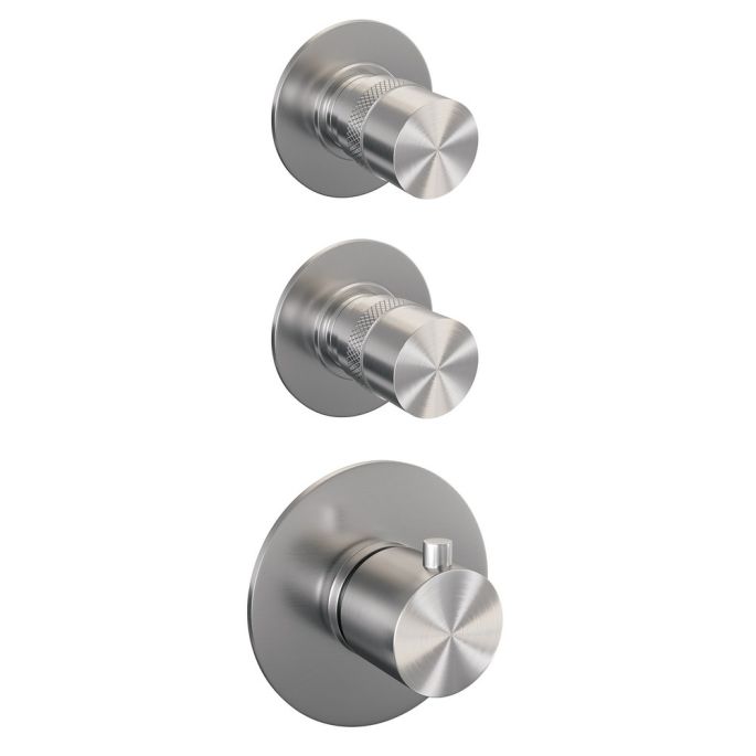 Brauer Edition 5-NG-026 thermostatische inbouw regendouche SET 02 RVS geborsteld PVD