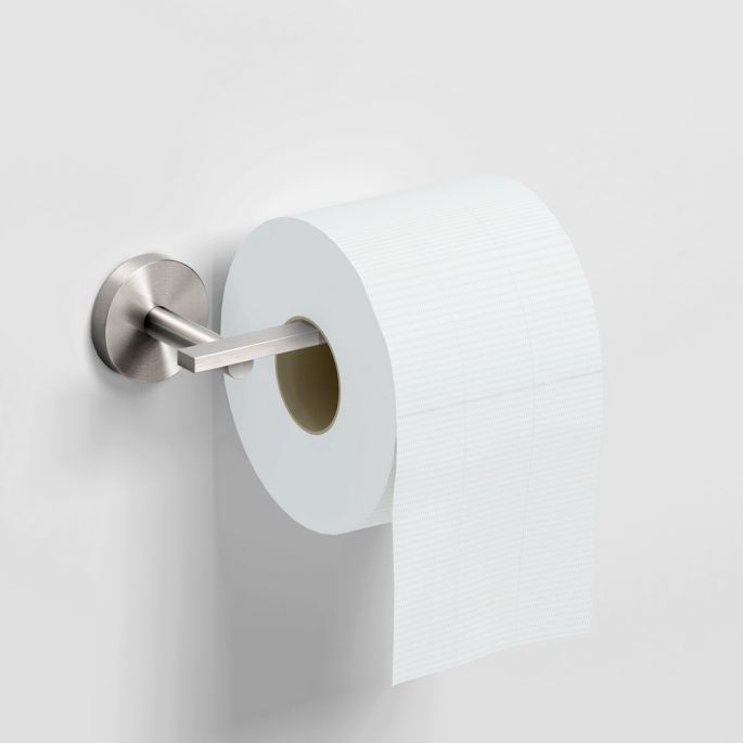 Clou Flach CL090203041 Toilettenpapierhalter ohne Klappe Edelstahl gebürstet