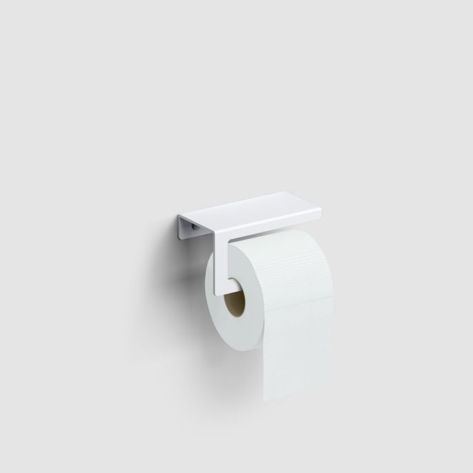 Clou Fold CL090402920 toilet roll holder with cover matt white