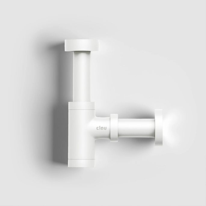 Clou MiniSuk CL065301120 design siphon for fountains matt white