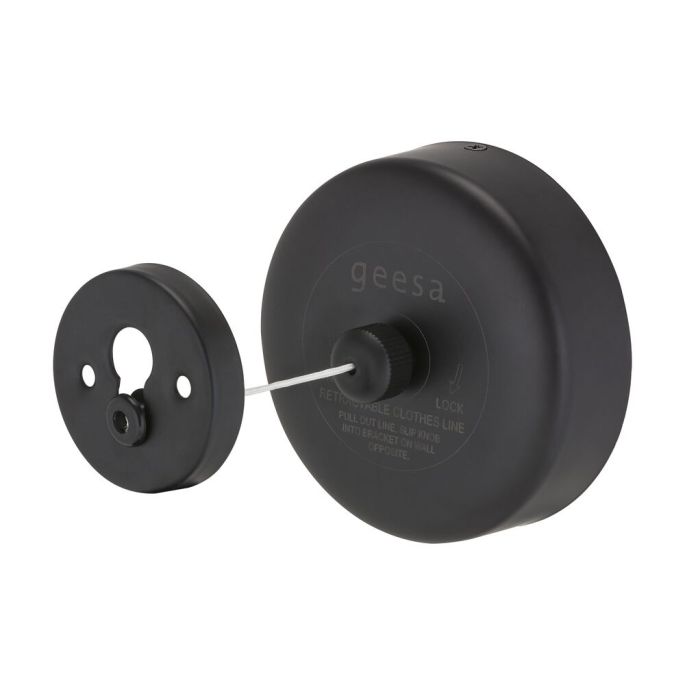 Geesa Hotel 91134-06 waslijn uittrekbaar 235 cm zwart