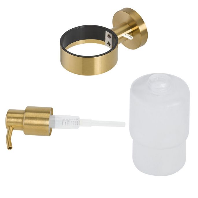 Geesa Nemox Brushed Gold 916516-07 zeepdispenser 200ml wand goud geborsteld