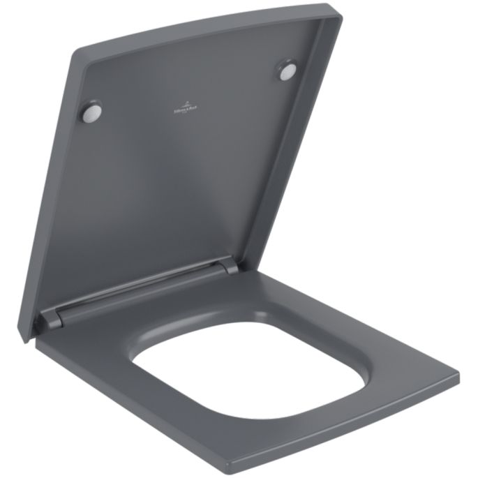 Villeroy en Boch Memento 2.0 8M24S1I4 toiletzitting met deksel Graphite