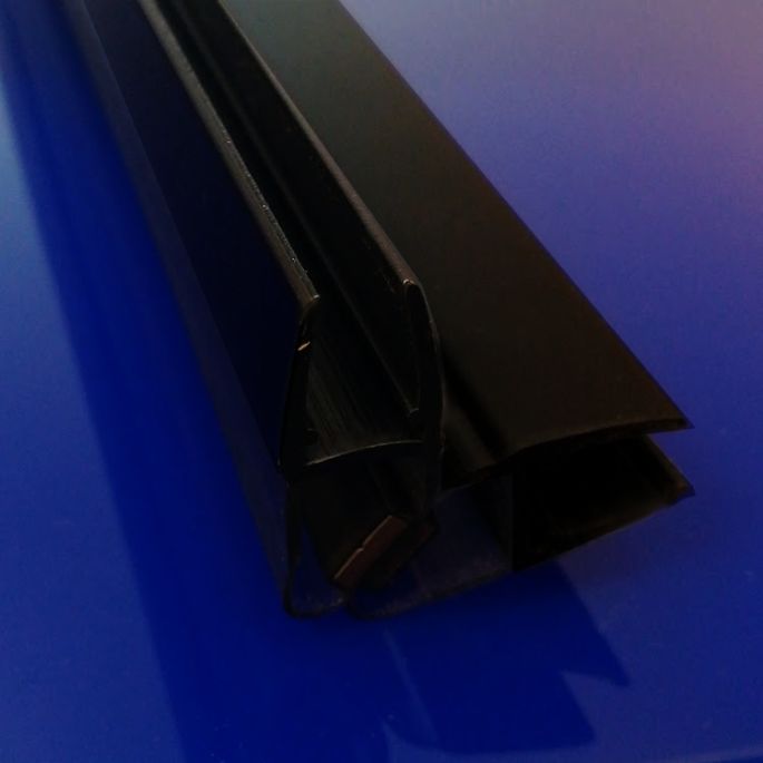 Exa-Lent Universal DS682006 matt black shower profile magnet 45 degrees (set of 2 pieces) 200cm 6mm