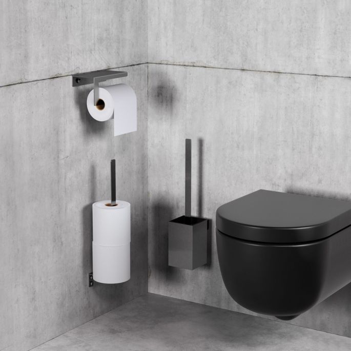 Clou Fold CL/09.04035.84 reserverolhouder gunmetal geborsteld PVD