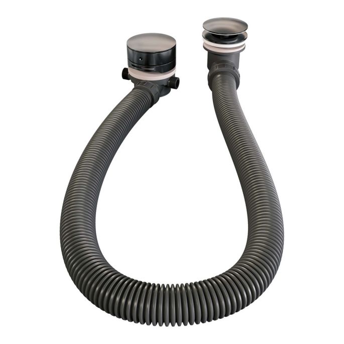 Brauer Edition 5-GM-209 thermostatische inbouw badkraan met drukknoppen SET 04 gunmetal geborsteld PVD
