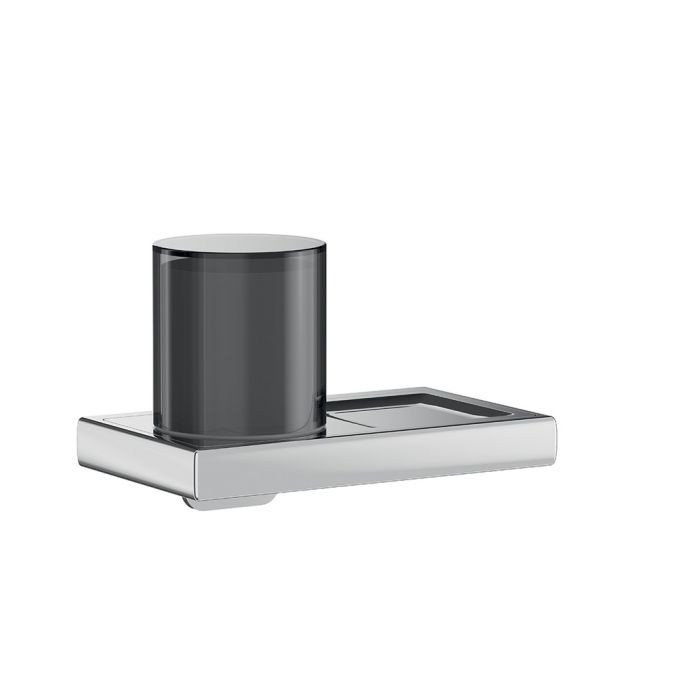 Inda Claire A7178DAC21 zeepdispenser met hendel geborsteld nikkel/ gesatineerd glas
