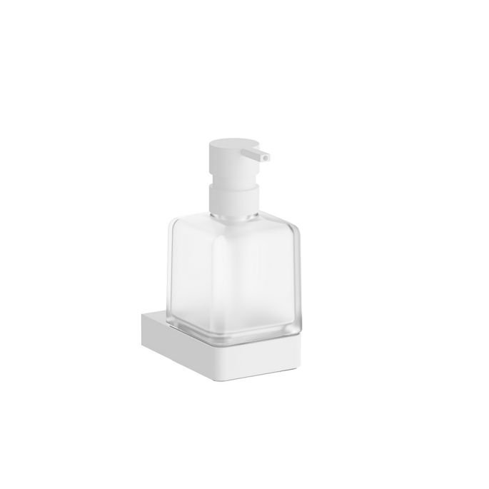 Inda Indissima A88120WM21 zeepdispenser met glazen flacon mat wit/ gesatineerd glas