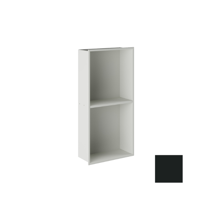Inda MY Secret A80200NE inbouwnis 2 vakken omkeerbaar 305x610mm mat zwart