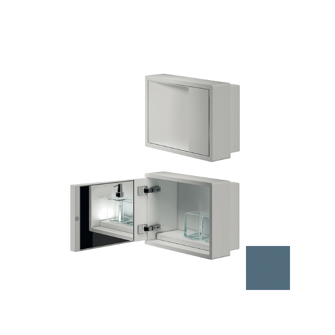 Inda MY Secret A80760AV inbouwnis met bekerhouder, zeepdispenser en spiegel 350x260mm mat avio