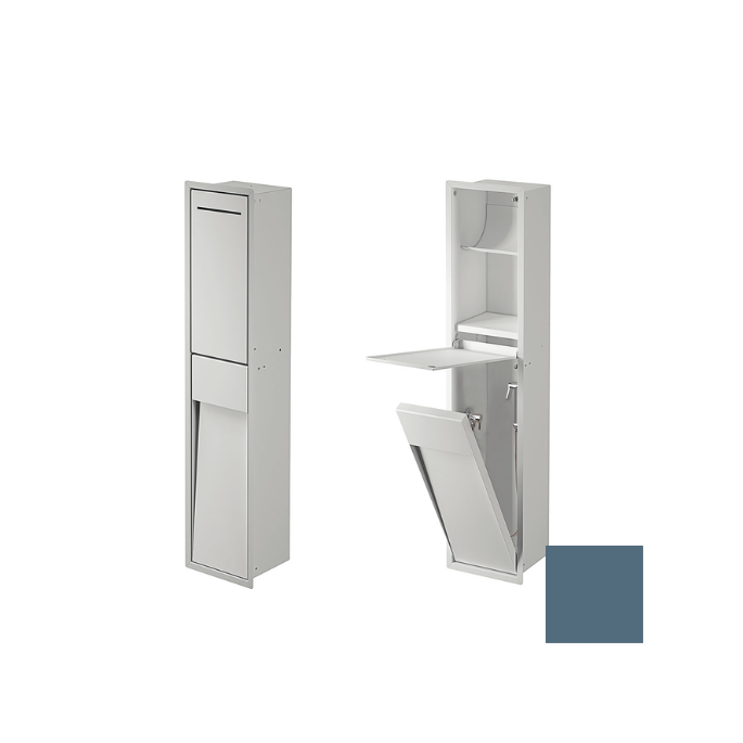 Inda MY Secret A8085DAV inbouwnis met toiletrolhouder en hygiënische douche 190x860mm mat avio