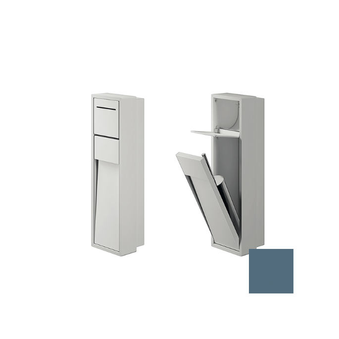 Inda MY Secret A8086AAV inbouwnis met toiletrolhouder en toiletborstelgarnituur 190x660mm mat avio