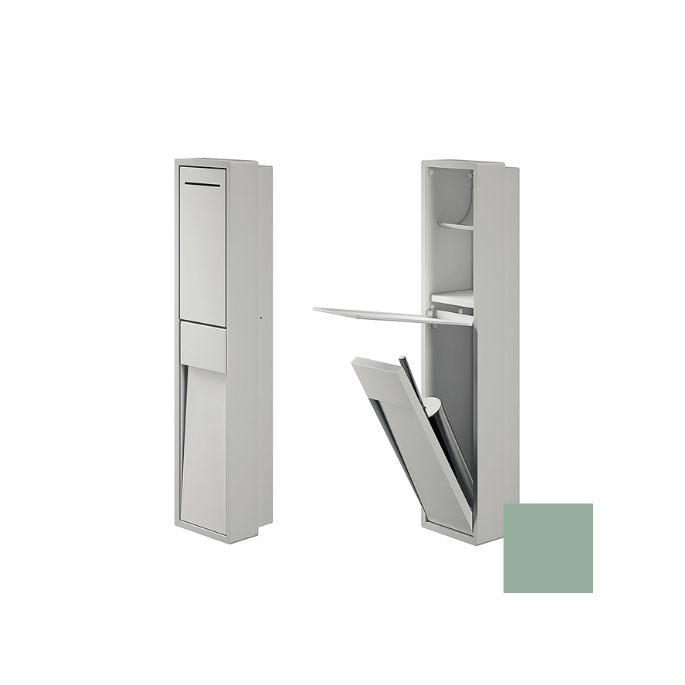 Inda MY Secret A8086CGD inbouwnis met toiletrolhouder en toiletborstelgarnituur 190x860mm mat giada