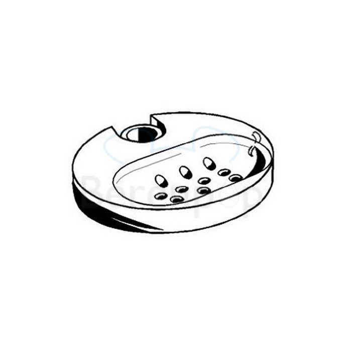 Kludi Logo 6110121-00 zeepschaal voor glijstang transparant