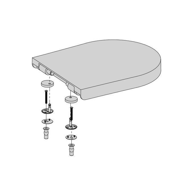 Clou First CL0406030 toiletzitting met deksel (verkorte versie) wit