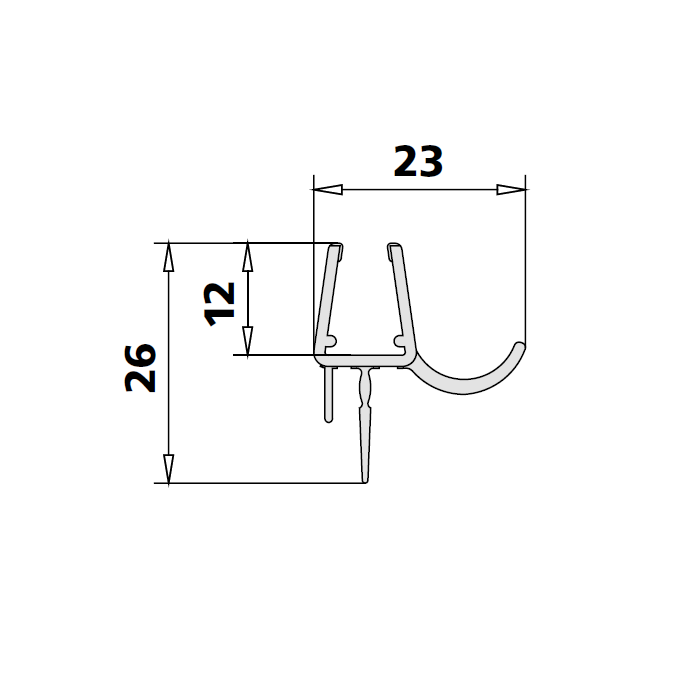 Kermi 2534062 set spatwaterdichtingen 2 x 55cm - 8mm