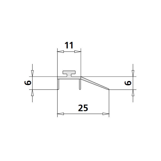 Kermi 6034093 spatwaterdichting 1 x 98,5cm