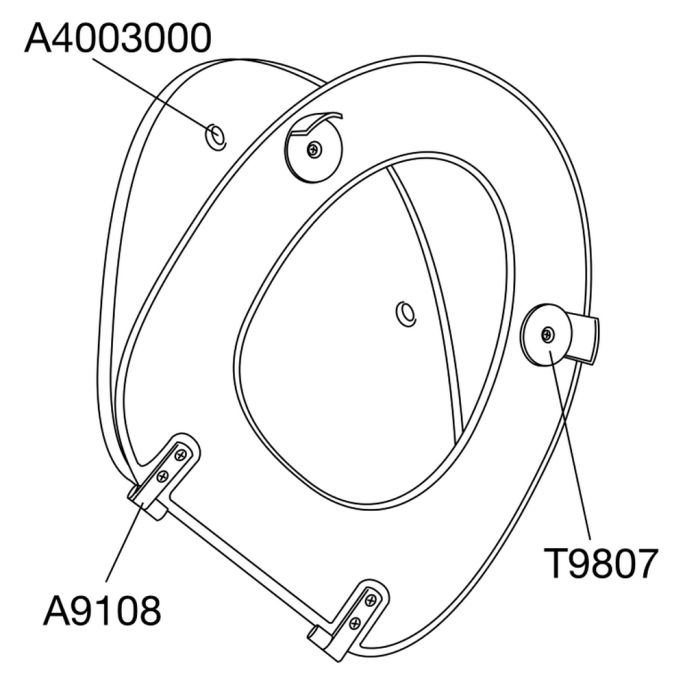 Pressalit Dania R37035-D92999 toiletzitting met deksel rood (RAL 3003)
